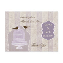 Chic lila Vogelkäfig, Liebesvögel Danke