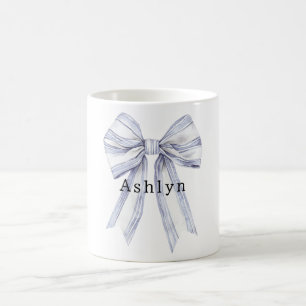 Chic Lila White Bow Kaffeetasse