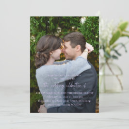 Chic Lilac Foto Moderne Hochzeit Einladung