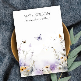 Chic Lilac Wildblume Blank Logo Juwelier Display Visitenkarte