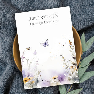 Chic Lilac Wildblume Blank Logo Juwelier Display Visitenkarte