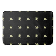 Chic Lily-of-the-Valley Floral Motif Black