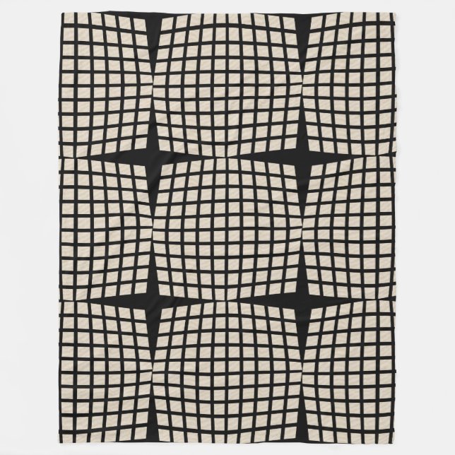 Chic Linen Karo Muster geprüft Deckblatt Fleecedecke (Vorderseite)