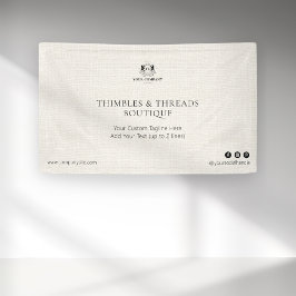 Chic Linen Simple Business Logo Event-Marketing Banner