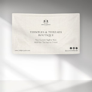 Chic Linen Simple Business Logo Event-Marketing Banner