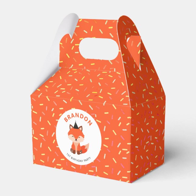 Chic Little Baby Fox Party Hat Geburtstag Geschenkschachtel (Vorderseite)
