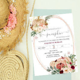 Chic Little Pumpkin Frame Blume Kinderdusche Einladung