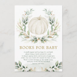 Chic Little Pumpkin Greenery Gold Books for Baby Begleitkarte