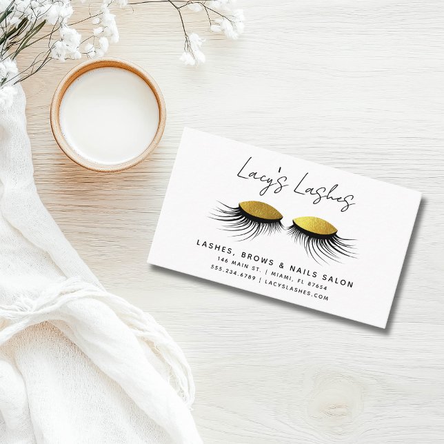 Chic Long Lush Wimpern Visagist Visitenkarte (Von Creator hochgeladen)