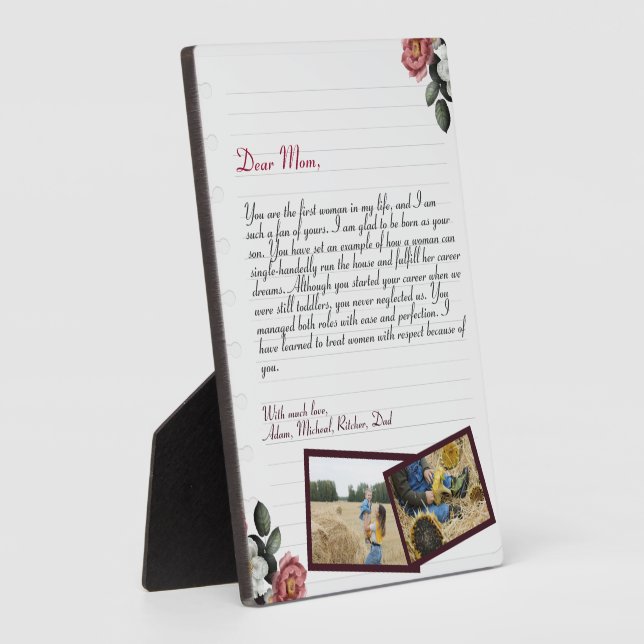 Chic Lovely Personalisierte Liebe Letter Handgesch Fotoplatte (Seite)