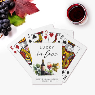Chic Lucky In Love Wasserfarbe Weinberg  Spielkarten