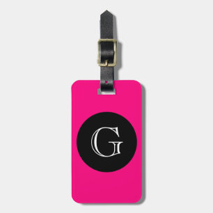 CHIC LUGGAGE/BAG TAG_230 PINK/BLACK/MONOGRAM GEPÄCKANHÄNGER