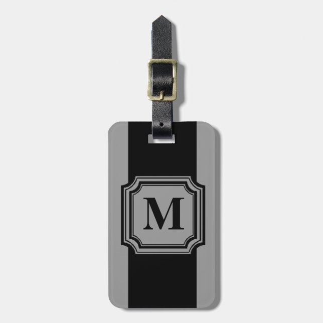 CHIC LUGGAGE/BAG TAG_ BLACK/GRAY GEPÄCKANHÄNGER (Vorderseite vertikal)