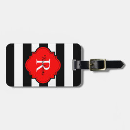 CHIC LUGGAGE/BAG TAG_MODERN 01 RED/BLACK/WHITE GEPÄCKANHÄNGER