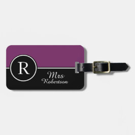 CHIC LUGGAGE/BAG TAG_MODERN "Frau" PURPLE/BLACK Gepäckanhänger