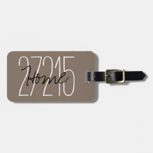 CHIC LUGGAGE/BAG TAG_ZIPCODE_502 SOFT BROWN GEPÄCKANHÄNGER