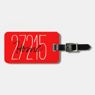 CHIC LUGGAGE/BAG TAG_ZIPCODE_RED GEPÄCKANHÄNGER