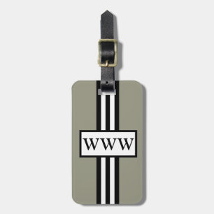 CHIC LUGGAGE/GIFT TAG_607 TAUPE/WHITE/BLACK GEPÄCKANHÄNGER