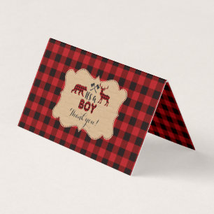 Chic Lumberjack Red Buffalo Baby Dusche Danke