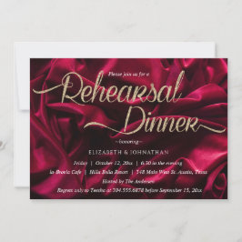 Chic Luxury Burgund Minimal Probe Abendessen Einladung