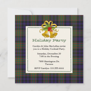 Chic MacLellan Tartan Karierte Custom Holiday Part Einladung