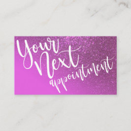Chic Magenta Lila Glitzer Gradient Typografie Terminkarte