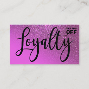 Chic Magenta Lila Glitzer Gradient Typografie Treuekarte