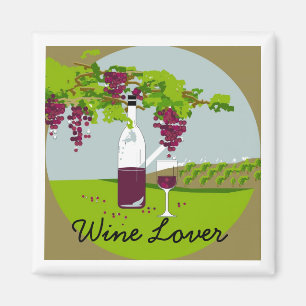 CHIC MAGNET_"Wine Lover"_VINEYARD THEMA Magnet