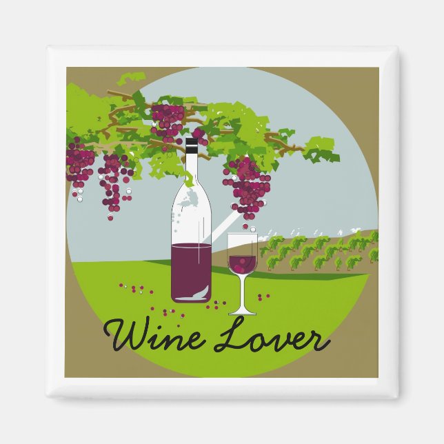 CHIC MAGNET_"Wine Lover"_VINEYARD THEMA Magnet (Vorne)