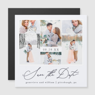 Chic Magnetic Foto Wedding Save the Date Magnetkarte