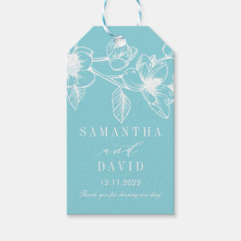 Chic Magnolia Blume | Blass | Hochzeit Geschenkanhänger