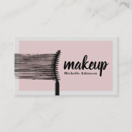 Chic Makeup Artist Business Card mit rosa Akzenten Visitenkarte