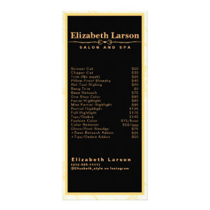 Chic Makeup Artist Hair Salon Rack Card Werbekarte