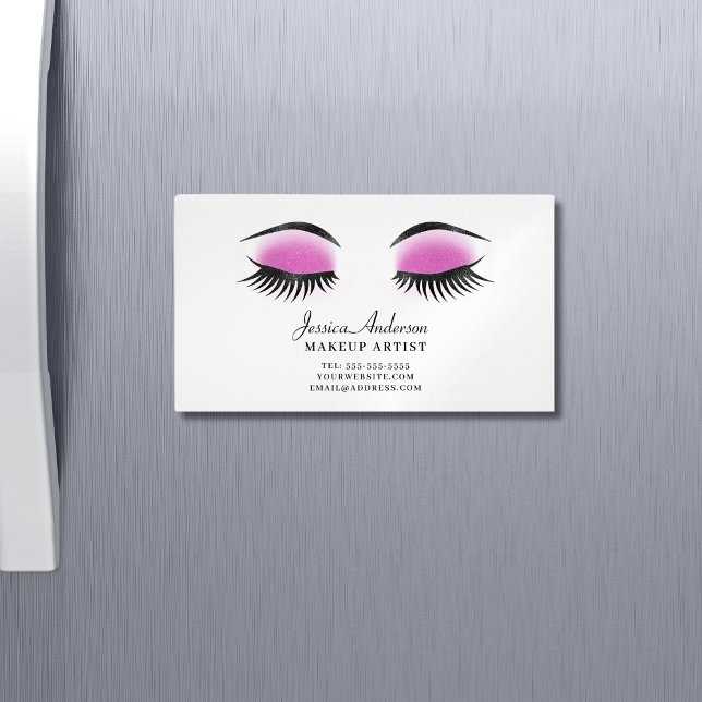 Chic Makeup Artist Magnetische Visitenkarte (Von Creator hochgeladen)