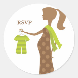 Chic Mama zum Aufkleber für Babyduschen