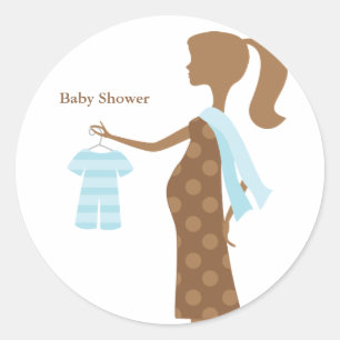 Chic-Mama, zum Baby-Duschen-Aufkleber zu sein Runder Aufkleber