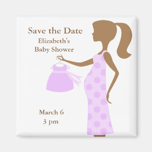 Chic-Mama, zum Baby-Duschen-Save the Date Magneten Magnet
