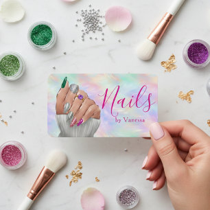 Chic Manicurist Künstler Iridescent Opal Nagelstud Visitenkarte