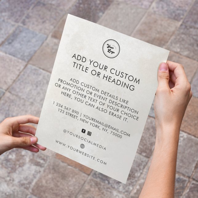 Chic Marble Custom Business Logo & Social Media Flyer (Von Creator hochgeladen)