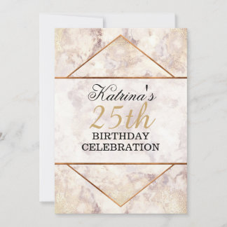 Chic Marble Geburtstagsparty Einladung