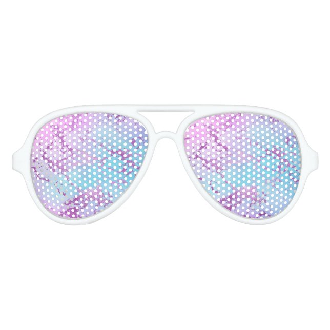 Chic Marble | Glitzy Glam Violet Lila Blue Ombre Partybrille (Vorderseite)