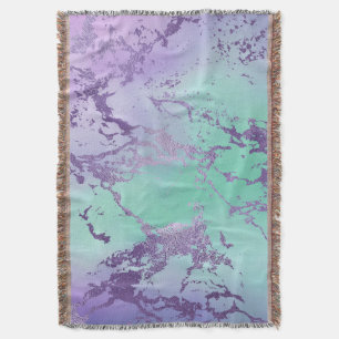 Chic Marble Lavender Lila und Minze Green Decke