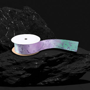 Chic Marble   Lavender Lila und Minze Green Satinband