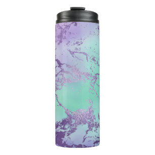 Chic Marble   Lavender Lila und Minze Green Thermosbecher
