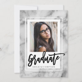 Chic Marble Typografy Grad Bekanntgabe Ankündigung