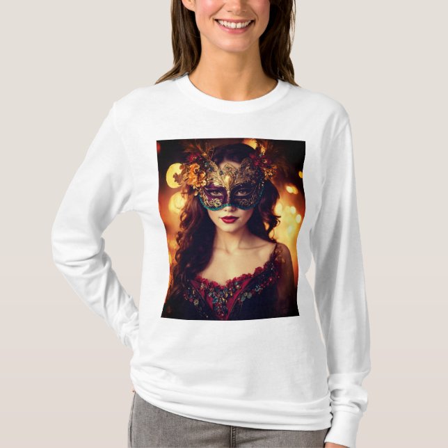 Chic Masquerade entworfener T - Shirt (Vorderseite)