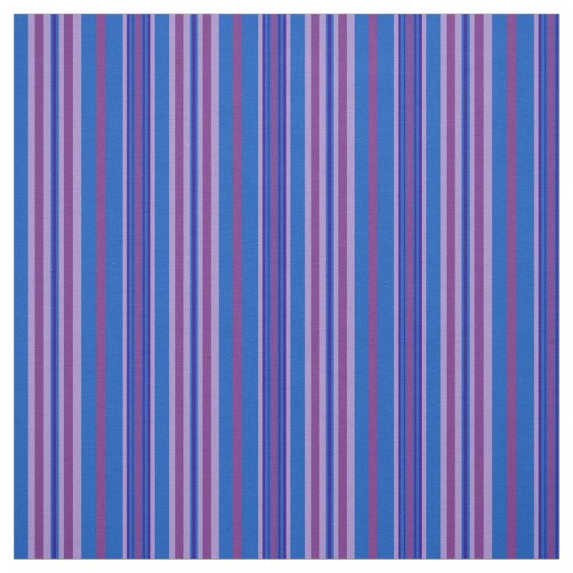 Chic Mauve, Pflaume, Dunkelblau, hellblau gestreif Stoff (Muster)