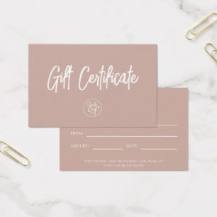 Chic Mauve Voucher Geschenkgutschein