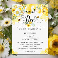 Chic Meant to Bee Yellow Floral Honey Bees Wedding