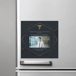 Chic Medical School Foto Abschluss Magnet-Karte Magnetkarte